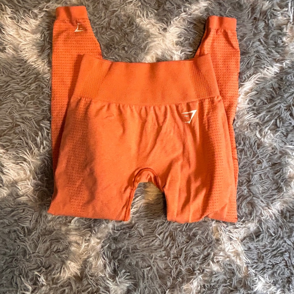 Gymshark size small high waisted orange leggings